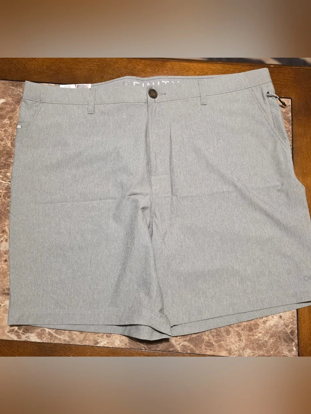 INFINITY Men’s Gray Hybrid Shorts - Light Gray Stretch